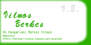 vilmos berkes business card